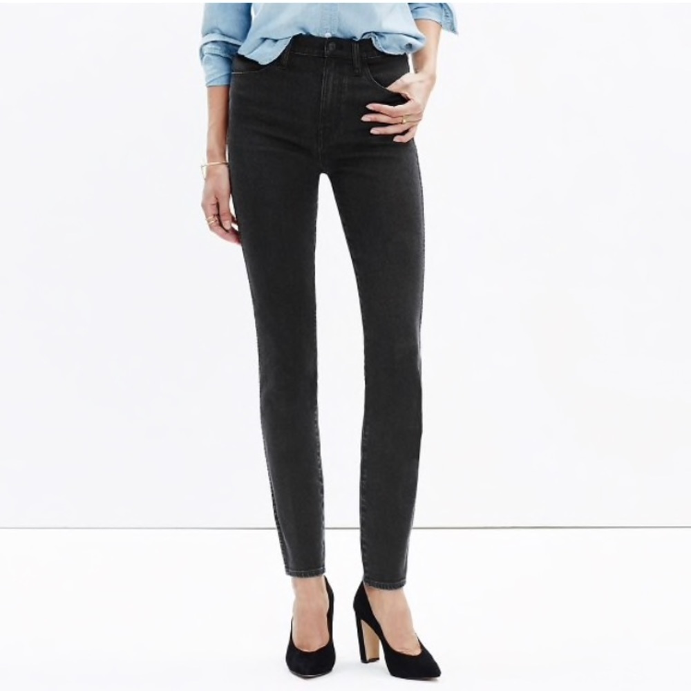 Madewell black denim skinny jeans